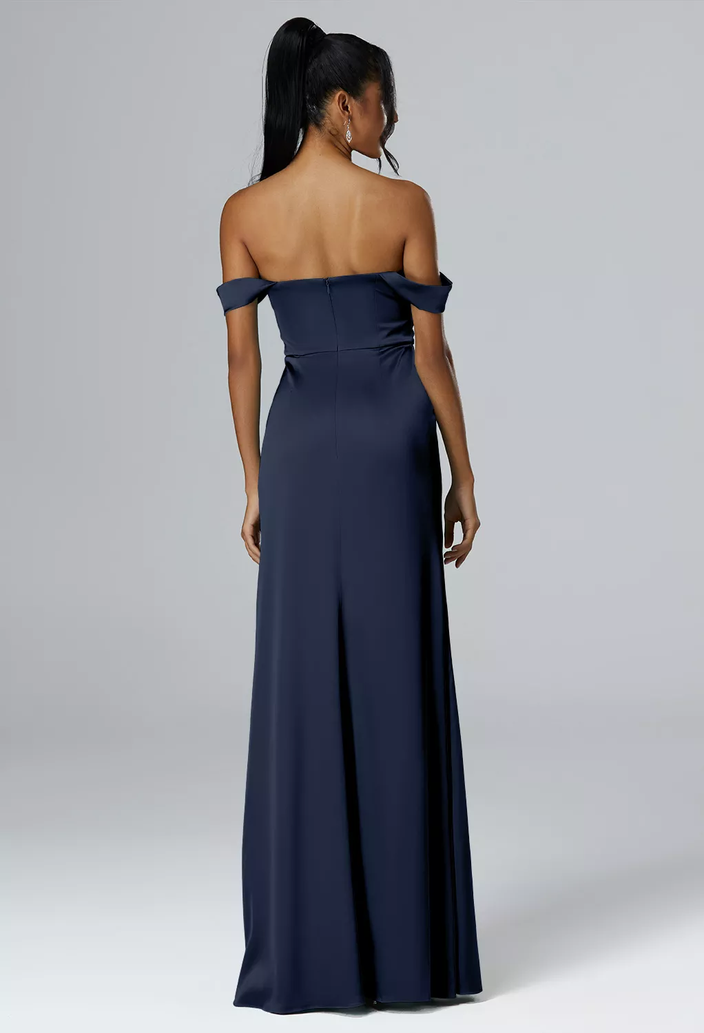AW Rosamund Dark Navy  Long Bridesmaid Dresses